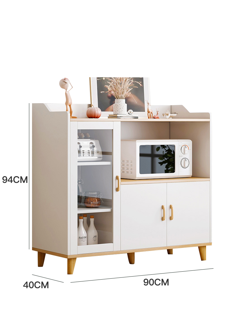 Storage Shelves,Multifunctional Household Modern Minimalist Sideboard,Kitchen Rack Function Microwave Stand, with Storage Cabinet, Kitchen Cabinet for Spices, Pots, and tableware