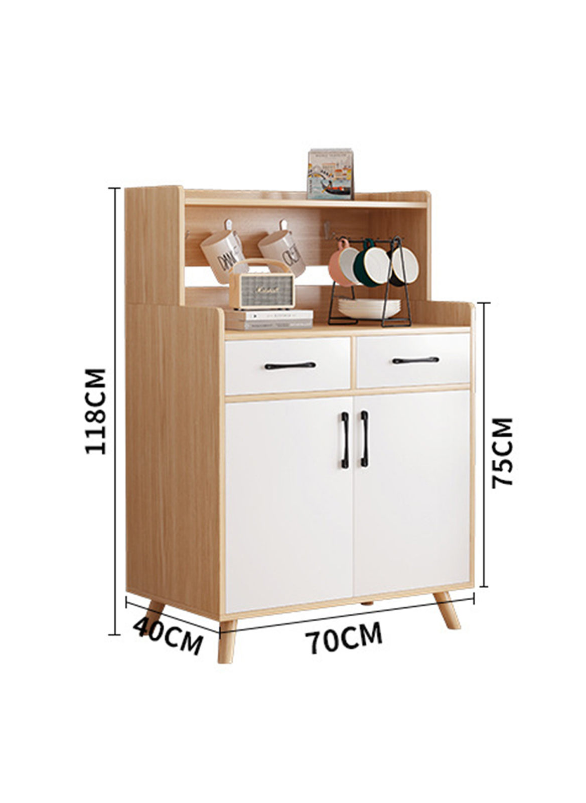 Kitchen Cabinet,Home Multifunctional Kitchen Dining Room Simple Storage Cabinet,Living Room Porch Cabinet,White