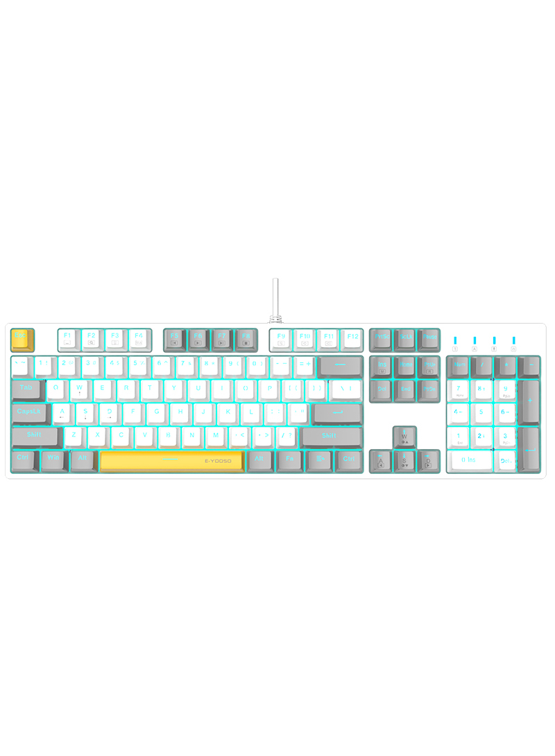 Z-14 104key Mechanical Gaming Keyboard with Yellow Blacklight