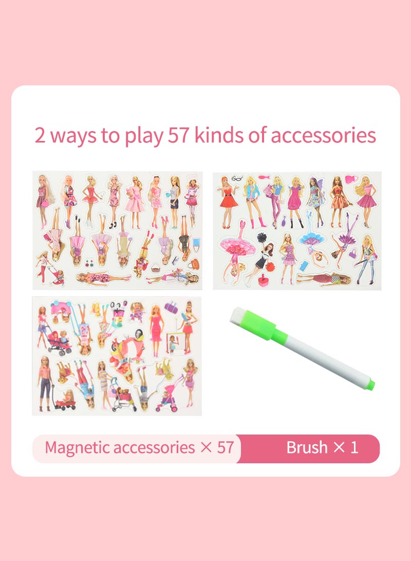 Dress Up Puzzle Magnetic Puzzle Dress Up Jigsaw Puzzle Games for Girls  Play Set with Storage Case Early Educational Toys (Sweetheart Princess Theme)