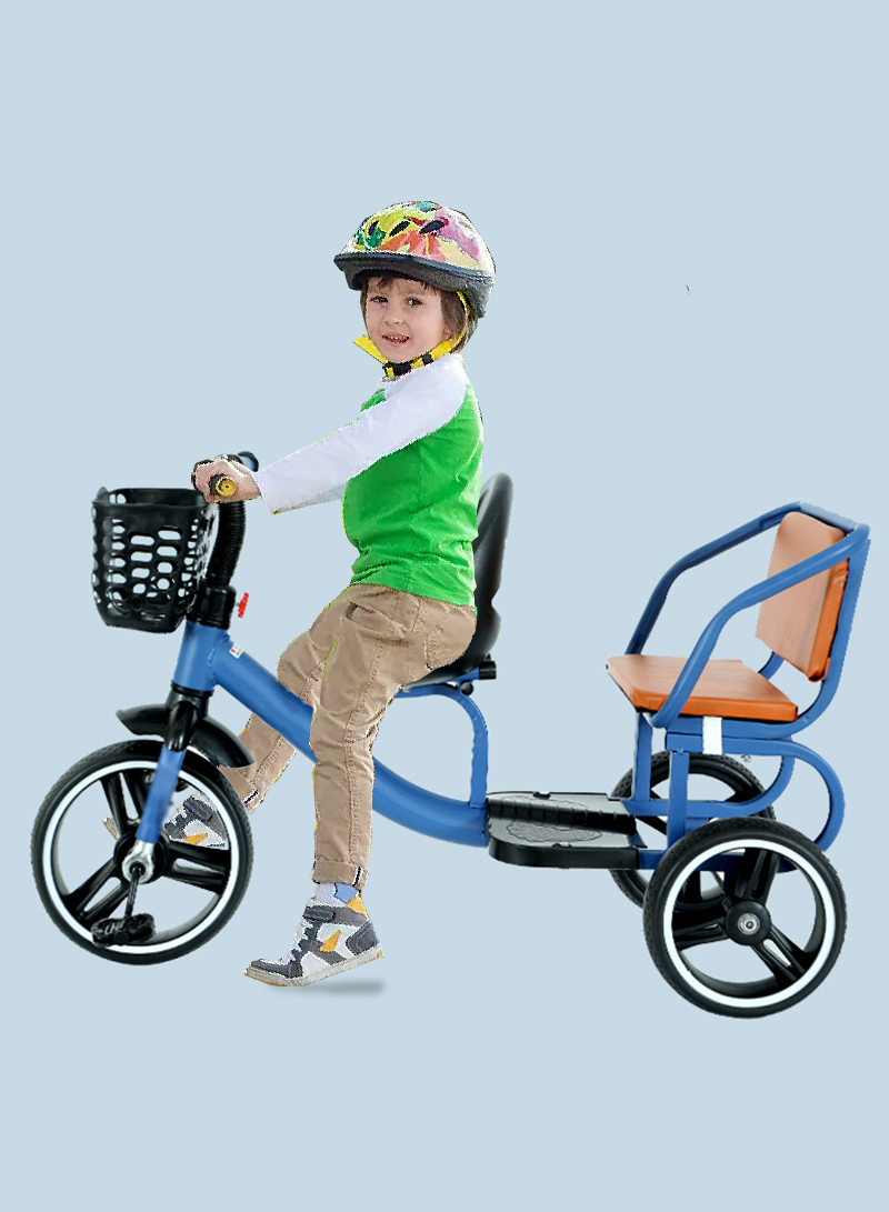 Children's Tricycle Baby's Bicycle Toddler Bike for Boys and Girls Toddler Tricycle ToddlerTrike Kids Tandem Tricycle with Adjustable Seat and Rear Padded Seat Kids Outdoor Play Equipment