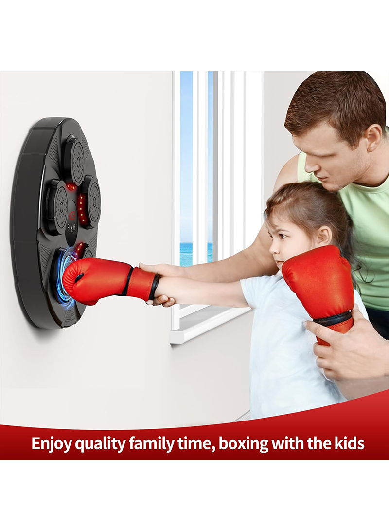 Upgrade Smart Music Boxing Machine, Bluetooth Electronic Boxing Machine Wall Mounted with Boxing Glove,Boxing Machine with Smart Display Screen Suitable for Parent-Child Training.