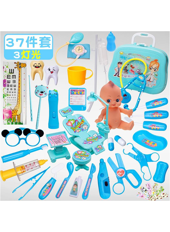 Toy Doctor Kits 37 Pcs Pretend Play Doctor Kit Toys Stethoscope Medical Kit Imagination Play for Kids 3 Years