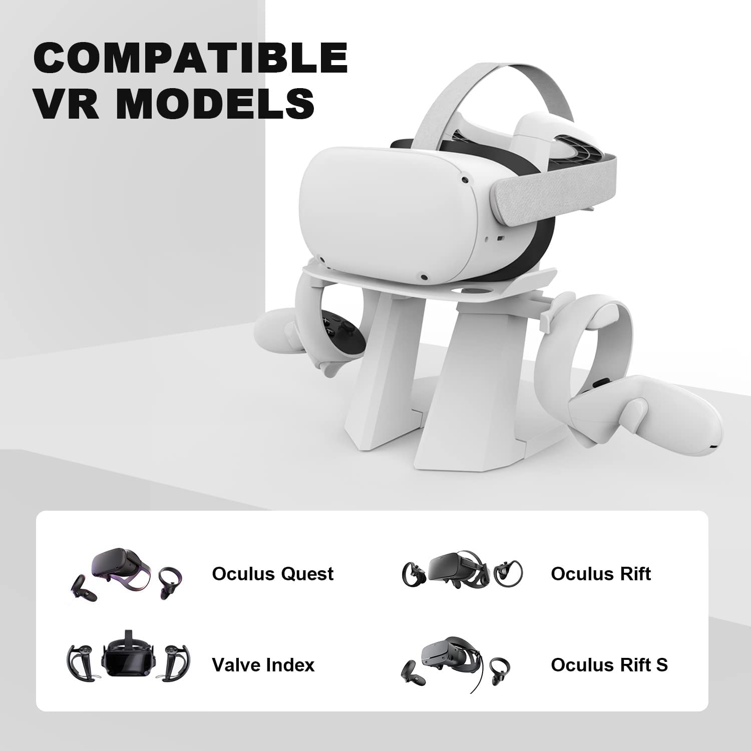 VR Headset Display Holder And Controller Mount Station For Quest 2