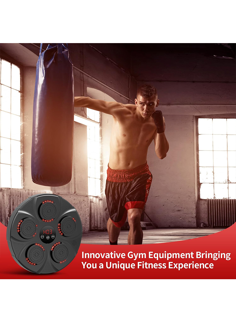 Upgrade Smart Music Boxing Machine, Bluetooth Electronic Boxing Machine Wall Mounted with Boxing Glove,Boxing Machine with Smart Display Screen Suitable for Parent-Child Training.