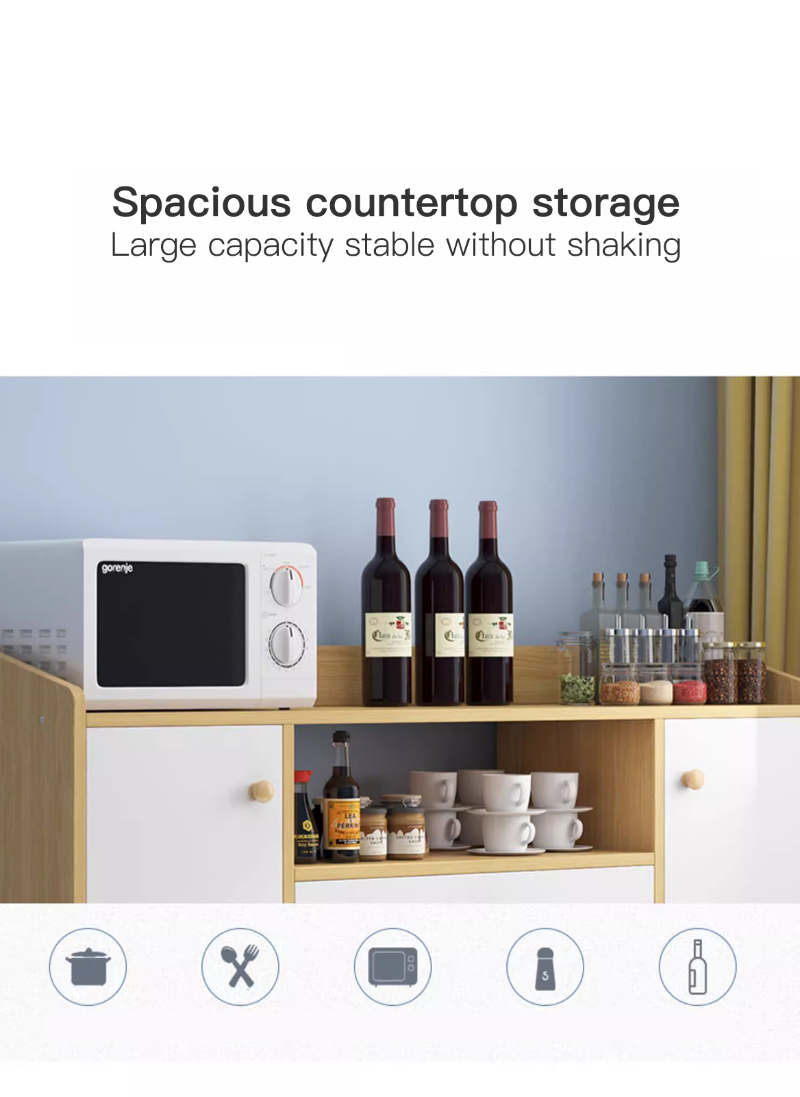 Modern Minimalist Multifunctional Kitchen Cupboard Storage Cupboard