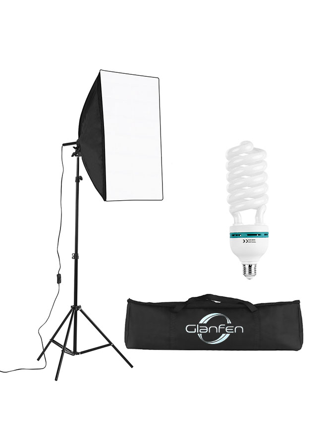 Photography Softbox Lighting Kit with 135W Bulb Softbox and Carry bag