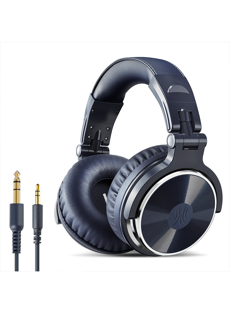Pro 10 Over Ear Headphone, Wired Bass Headsets With 50Mm Driver, Foldable Lightweight Headphones With Shareport And Mic