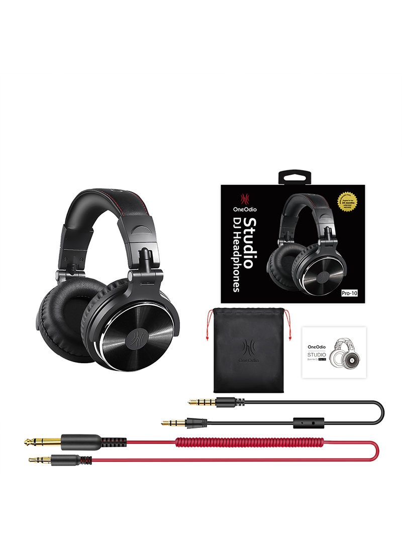 Pro 10 Over Ear Headphone, Wired Bass Headsets With 50Mm Driver, Foldable Lightweight Headphones