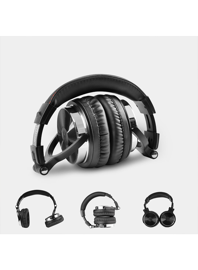 Pro 10 Over Ear Headphone, Wired Bass Headsets With 50Mm Driver, Foldable Lightweight Headphones