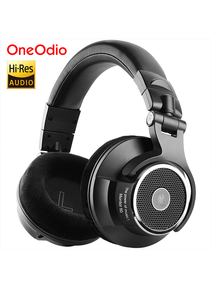 Monitor 80 Open Studio Headphones with Cable Over-Ear with 250 Ohm, Monitor 80 Headphones for Mixing, Mastering, Editing, Velvet Ear Pads, Removable Cable (3.5 mm/6.35 mm Left)