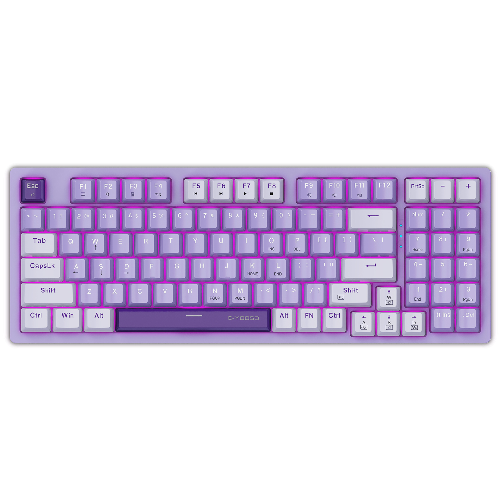 Z-94 Wired Compact 94 Keys RGB Backlit Gaming Keyboard for PC/Computer