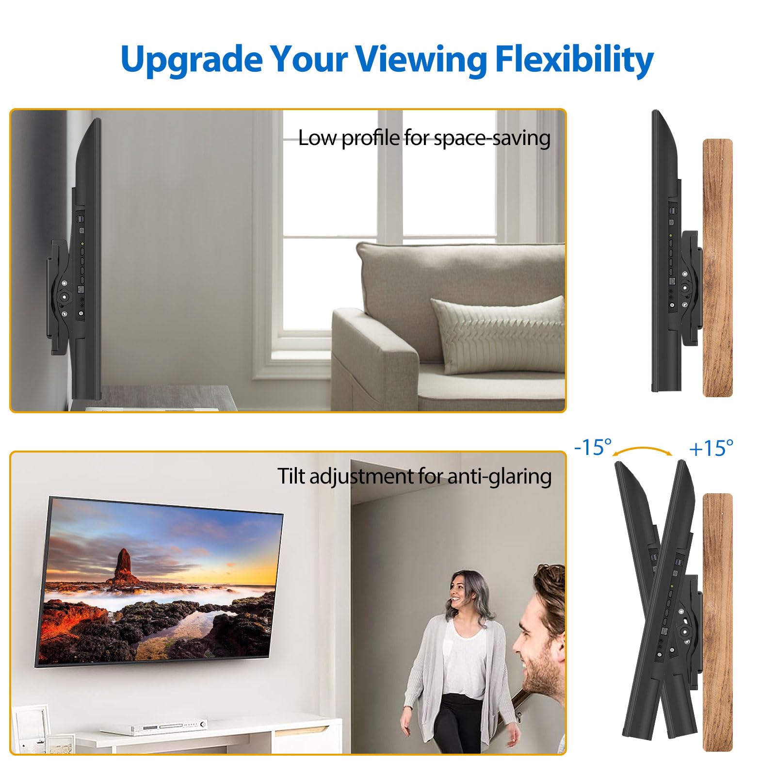 Tilting TV Stand for 26-65'' Screen for living room, lounge, lobby, restaurants Max Vesa 400 x 400 mm