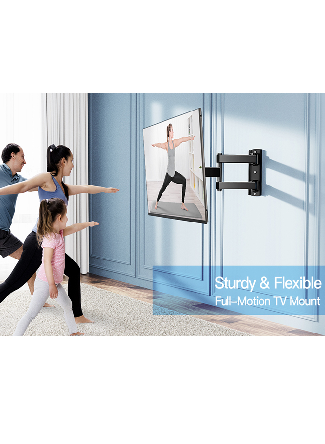 TV Wall Mount Monitor Wall Stand for 14-55 inch Screens up to 15KG with Swivel and Extension Arm,Max VESA 400x400mm
