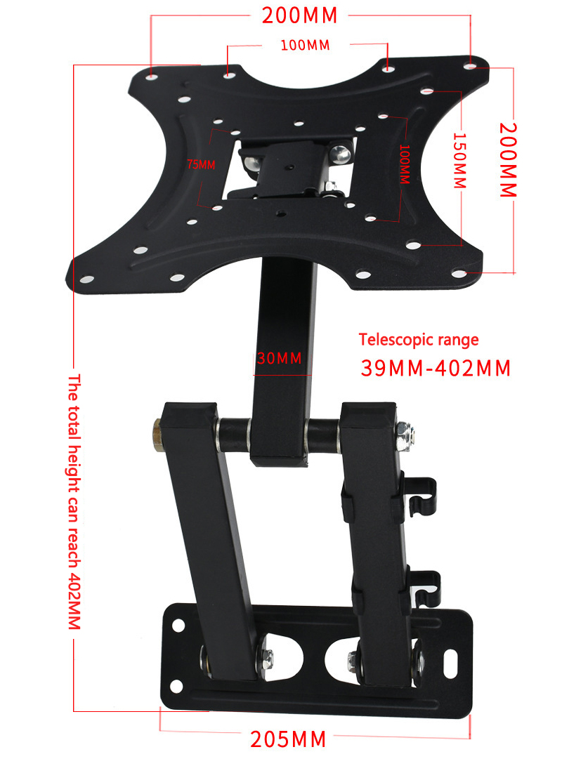 TV Wall Mount Stand Monitor Wall Bracket with Swivel and Articulating Tilt Arm Fits 32-55 Inch TV