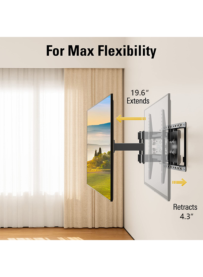 TV Wall Mount for 26-55 TVs up to 40KG, Full Motion TV Mount Bracket Articulating Swivel Extension Tilting Leveling Max VESA 400x400mm