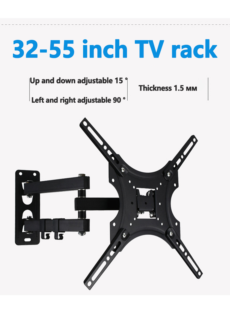 TV Wall Mount Stand Monitor Wall Bracket with Swivel and Articulating Tilt Arm Fits 32-55 Inch TV
